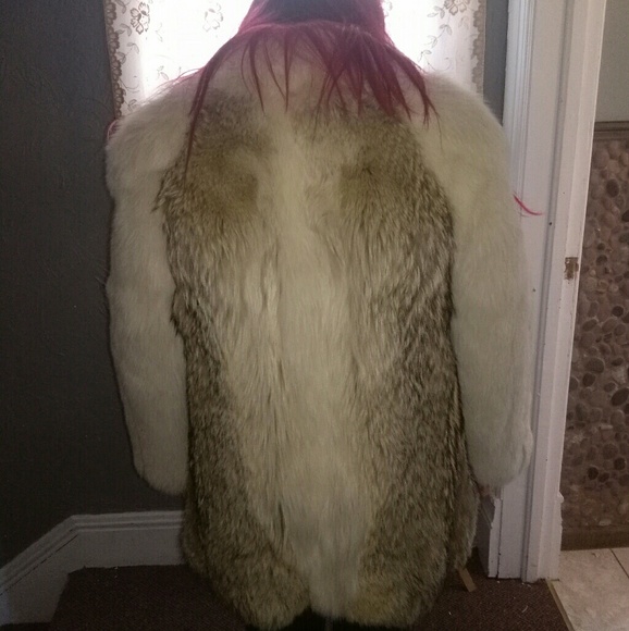 Siberia Jackets & Blazers - Siberian wolf fur with white fox fur sleeves m